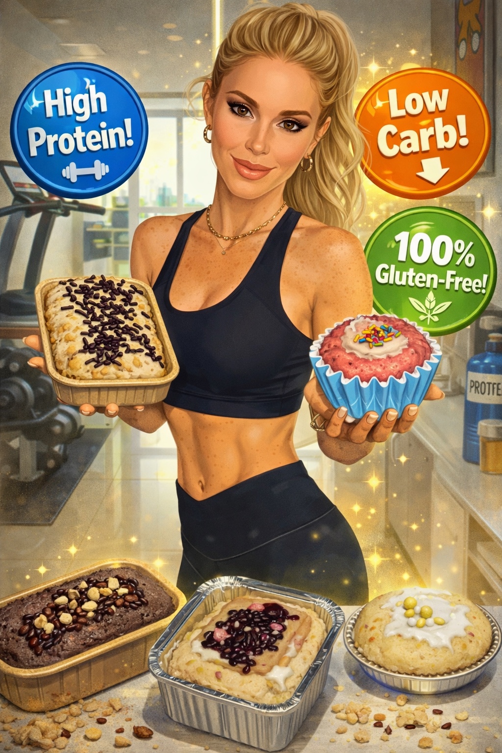 High protein low carb gluten-free cakes