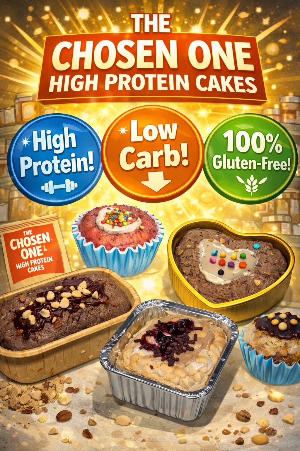 The Chosen One high protein low carb gluten-free cakes